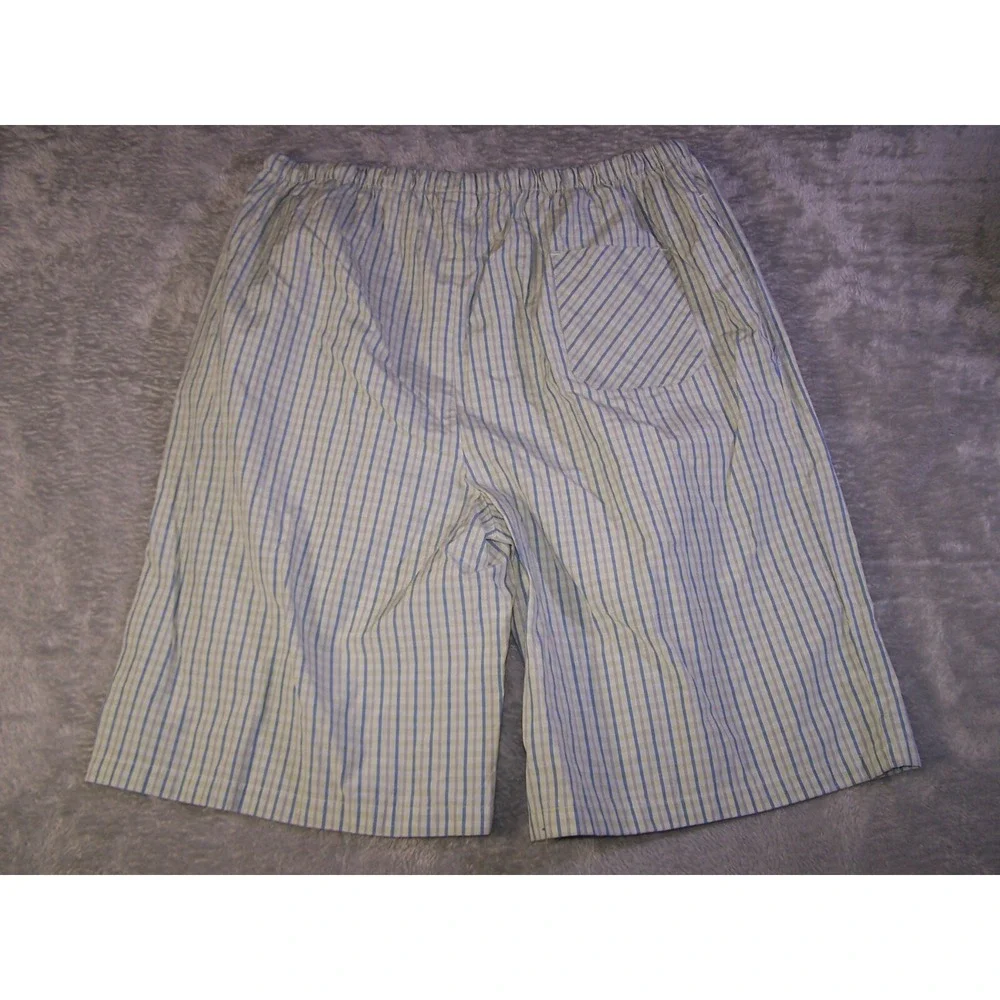 Andrew Scott Shorts Men's XL 32X10 Boxer Plaid Yellow‎ Blue Pre-Owned